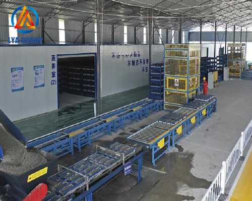 High efficiency fully automatic wet cast machinery artificial stone production line