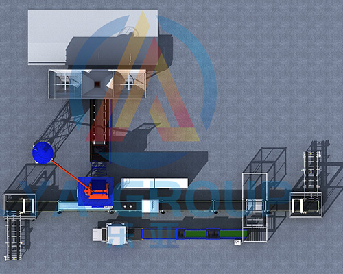 Automatic casting wet doser Plastic artificial stone bricks manufacture line