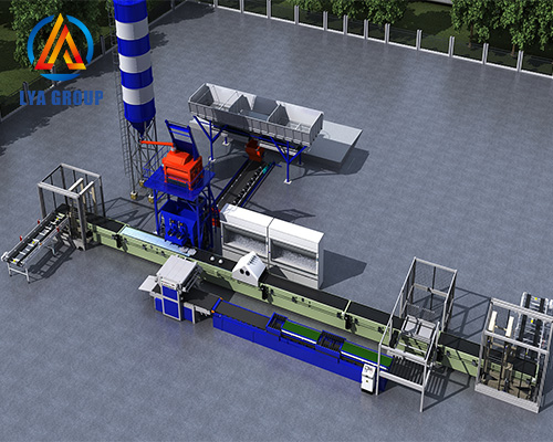 Artificial stone production line concrete wet cast mould turnover wet doser machine