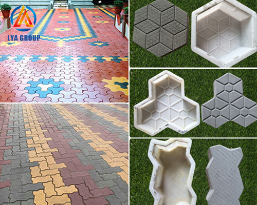 High quality custom concrete plastic paver stone mould