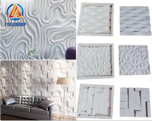 3D decorative wall panels foam gypsum molds for plaster wall