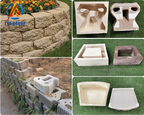 Retaining concrete wall block mold